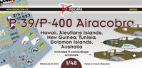 P-39/P-400 Airacobra - Hawaii, Aleutian Islands, New Guinea, Tunisia, Solomon Islands, Australia