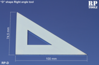 "D" shape right angle tool