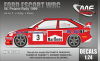 Ford Escort WRC Decals for model kits TAMIYA TAM24144, TAM24153, TAM24171, DOMINO DMN24144 with transkit Renaissance RE.24FWRC