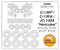 C-130F / C-130A / JC-130A“Hercules” (AMODEL) + wheels masks - Image 1