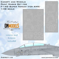 Canopy And Wheels Paint Masks Set For F-14D Super Tomcat (For AMK)