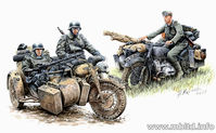 "Kradschutzen: German Motorcycle Troops on the Move"