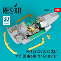 Mirage 2000C cockpit with 3D decals for Kinetic kit - Image 1
