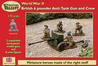British 6 pdr Anti-Tank Gun with Crew (2 guns and 8 figures) - Image 1