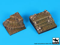 Stairs with skulls for 54 mm or 1/35 figures (50x45/55x55 mm)
